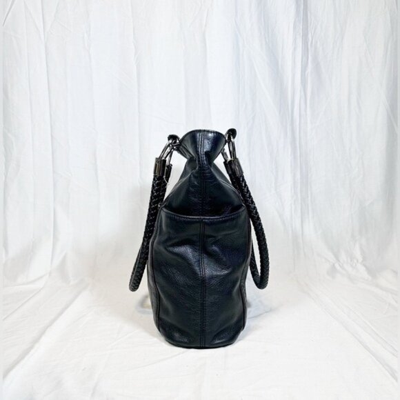 Tignanello Large Black Pebbled Leather Tote Shoulder Bag - Picture 6 of 8